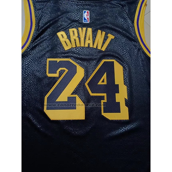 Maglia Los Angeles Lakers Kobe Bryant NO 8 24 Black Mamba Nero